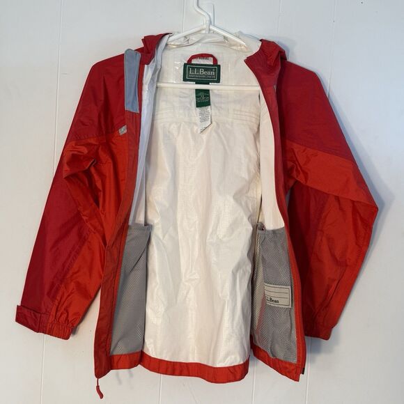 LL Bean Kid’s Size 8 Red Unisex Raincoat with Hood - Picture 4 of 7